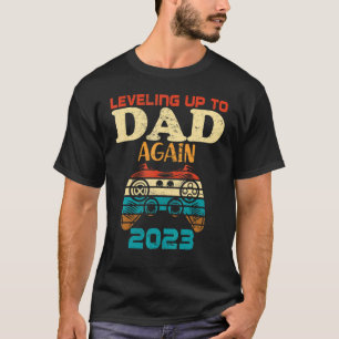 Mens Retro Levelling Up To Dad Again 2023 Promoted T-Shirt