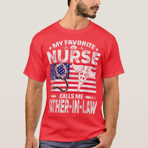 Mens Retro Men My Favourite Nurse Calls Me FatherI T-Shirt