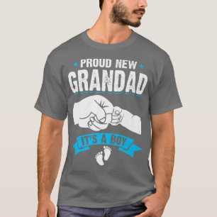 Mens Retro Men Proud New Grandad It's A Boy Gender T-Shirt