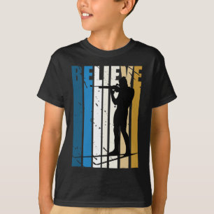 Mens Retro Mens Biathlon Target Shooting Gun Winte T-Shirt