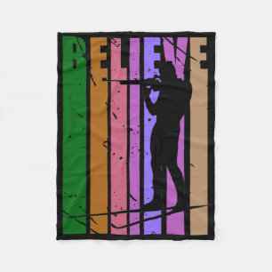 Mens Retro Mens Biathlon Winter Sports Shooting Gu Fleece Blanket