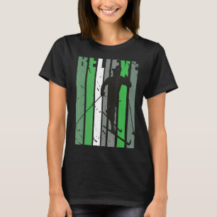 Mens Retro Mens Cross Country Skier Skiing Cool Ma T-Shirt