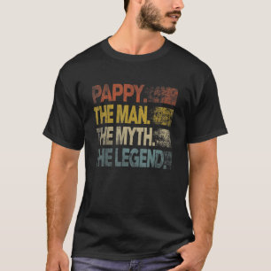 Mens Retro Pappy Man Myth Legend Vintage Father's T-Shirt