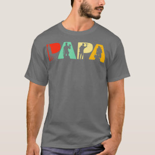 Mens Retro Plumber Dad Funny Fishing Papa Father T-Shirt