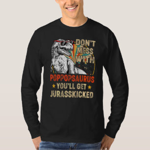 Mens Retro Pop Pop Rex Saurus Father's Day Christm T-Shirt