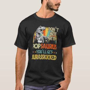 Mens Retro Popsaurus Dinosaur Rex Vintage Father's T-Shirt