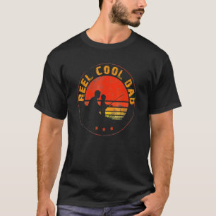 Mens Retro Reel Cool Dad Fishing Daddy Vintage Fat T-Shirt