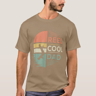 Mens Retro Reel Cool Dad Fishing Fisherman Fisher  T-Shirt