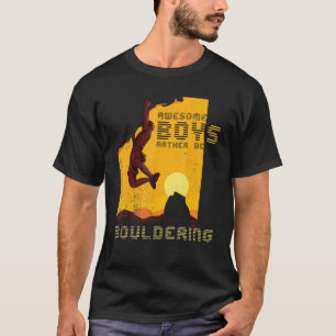 Mens Retro Rock Climbing Sunset Awesome Boys Rathe T-Shirt