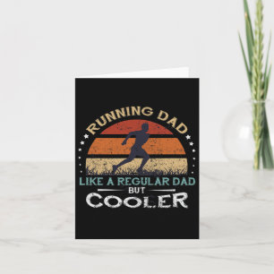 Mens Retro Running Dad Apparel Father's Day Birthd Card