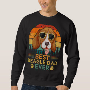 Mens Retro Style Best Beagle Dad Ever Father's Day Sweatshirt