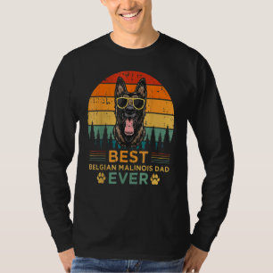 Mens Retro Style Best Belgian Malinois Dad Ever Fa T-Shirt