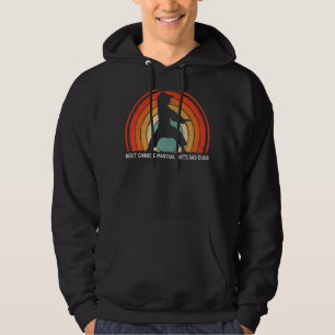 Mens Retro Style Best Chinese Martial Dad Ever Fat Hoodie