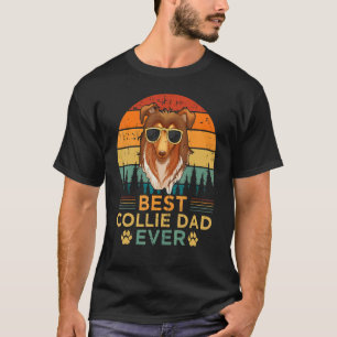 Mens Retro Style Best Collie Dad Ever Father's Day T-Shirt