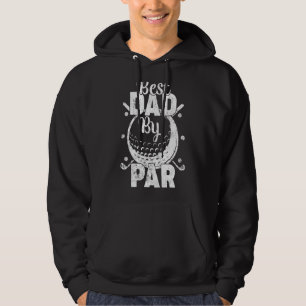 Mens Retro Style Best Dad By Par Golf Dad Golfer F Hoodie