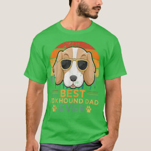Mens Retro Style Best Fohound Dad Ever Father's Da T-Shirt