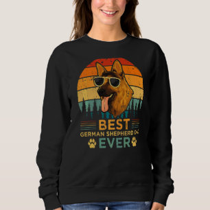 Mens Retro Style Best German Shepherd Dad Ever Fat Sweatshirt