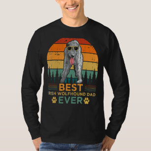 Mens Retro Style Best Irish Wolfhound Dad Ever Fat T-Shirt