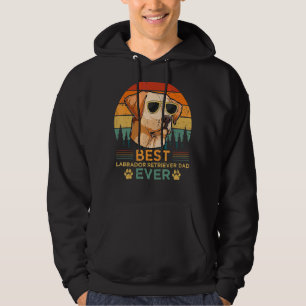 Mens Retro Style Best Labrador Retriever Dad Ever Hoodie