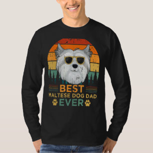 Mens Retro Style Best Maltese Dad Ever Father's Da T-Shirt