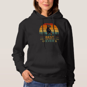 Mens Retro Style Best Miniature Pinscher Dad Ever Hoodie