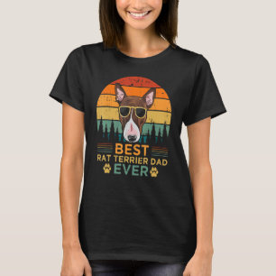 Mens Retro Style Best Rat Terrier Dad Ever Father' T-Shirt