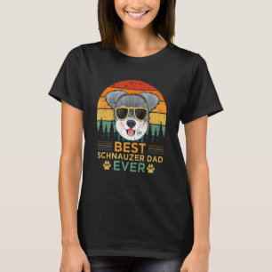 Mens Retro Style Best Schnauzer Dad Ever Father's T-Shirt