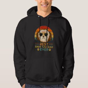 Mens Retro Style Best Shih Tzu Dad Ever Father's D Hoodie