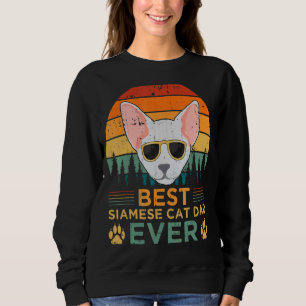 Mens Retro Style Best Siamese Cat Dad Ever Father' Sweatshirt