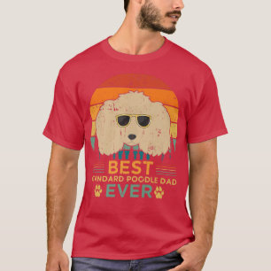 Mens Retro Style Best Standard Poodle Dad Ever Fat T-Shirt