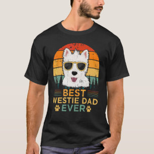 Mens Retro Style Best Westie Dad Ever Father's Day T-Shirt