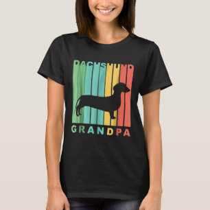 Mens Retro Style Dachshund Grandpa Dog Grandparent T-Shirt