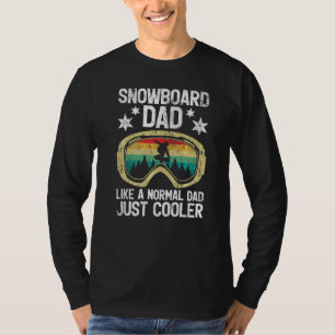 Mens Retro Style Snowboarding Dad Like A Regular D T-Shirt
