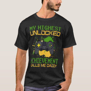 Mens Retro Style Video Game   Gamer Daddy Father's T-Shirt