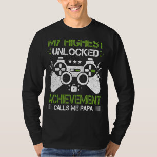 Mens Retro Style Video Game Gamer Papa Father's D T-Shirt