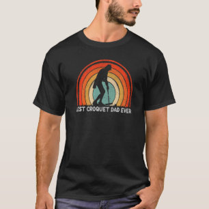 Mens Retro Style Vintage Best Croquet Dad Ever Fat T-Shirt