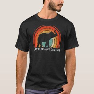 Mens Retro Style Vintage Best Elephant Dad Ever Fa T-Shirt