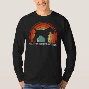Mens Retro Style Vintage Best Fox Terrier Dad Ever T-Shirt