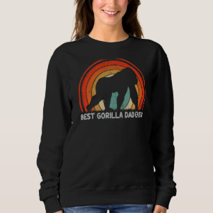 Mens Retro Style Vintage Best Gorilla Dad Ever Fat Sweatshirt