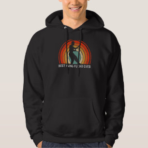 Mens Retro Style Vintage Best Kung Fu Dad Ever Fat Hoodie