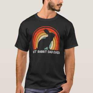 Mens Retro Style Vintage Best Rabbit Dad Ever Fath T-Shirt