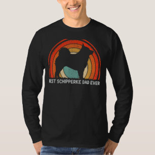 Mens Retro Style Vintage Best Schipperke Dad Ever T-Shirt