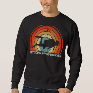 Mens Retro Style Vintage Best Scuba Diving Dad Eve Sweatshirt