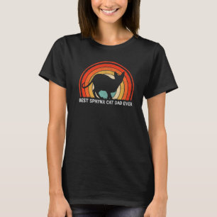 Mens Retro Style Vintage Best Sphynx Cat Dad Ever  T-Shirt