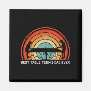 Mens Retro Style Vintage Best Table Tennis Dad Eve Magnet