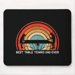 Mens Retro Style Vintage Best Table Tennis Dad Eve Mouse Pad