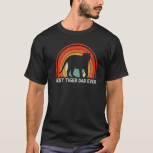Mens Retro Style Vintage Best Tiger Dad Ever Fathe T-Shirt