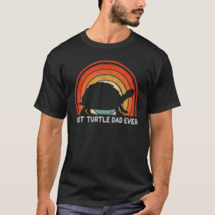 Mens Retro Style Vintage Best Turtle Dad Ever Fath T-Shirt