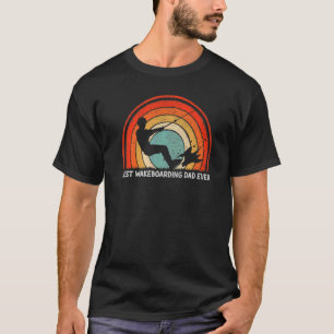 Mens Retro Style Vintage Best Wakeboarding Dad Eve T-Shirt