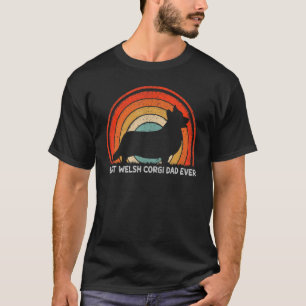 Mens Retro Style Vintage Best Welsh Corgi Dad Ever T-Shirt